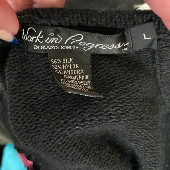 Work in Progress by Gladys Bagley Vintage Sequin Sweater Size L - Picture 5 of 5